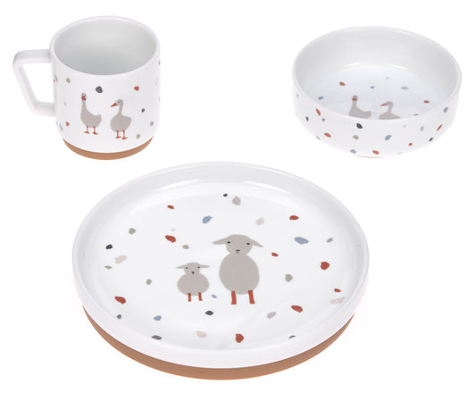 Lässig Kindergeschirr-Set aus Porzellan 